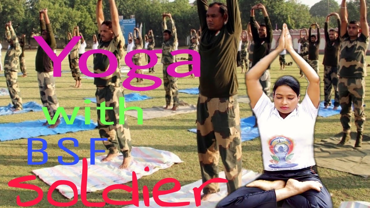 yoga training for BSF soldier