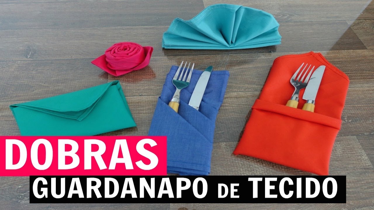 5 DOBRAS de GUARDANAPO de PANO que VOCÊ PRECISA SABER!
