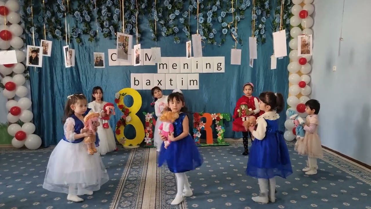 Bayramga ajoyib raqs . Katta guruh qizlari raqsi.  17-son dmtt 
