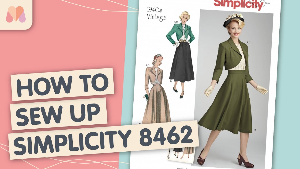 How to make Simplicity 8462 | FREE 1940's Vintage Outfit Sewalong