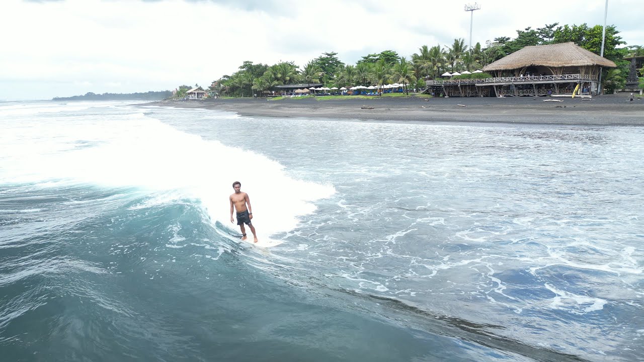 Glassy day at Keramas I Surfing Keramas Bali I Drone 4k