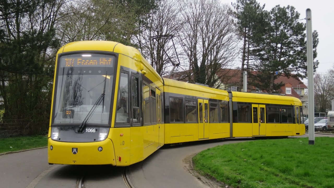 [Sound] Straßenbahn Alstom M8D-NF4 | #1066 | Ruhrbahn GmbH, Essen