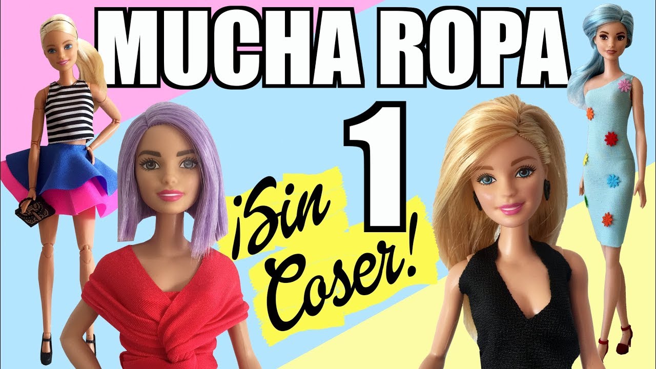Cómo hacer Ropa para Barbie Sin Coser. PARTE 1 ¡Muy Fácil! Manualidades con Muñecas