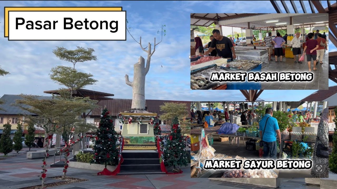 MELI LAUK UJUNG MINGGU DI PASAR BETONG // Market Basah & Makert  Sayur Betong