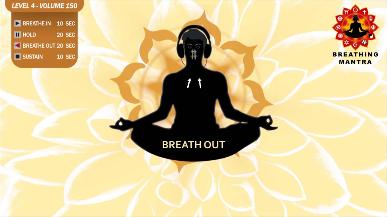 Guided Breathing Mantra (10 -20 -20 -10) Pranayama Yoga Breathing Exercise (Level 4 Volume 150)