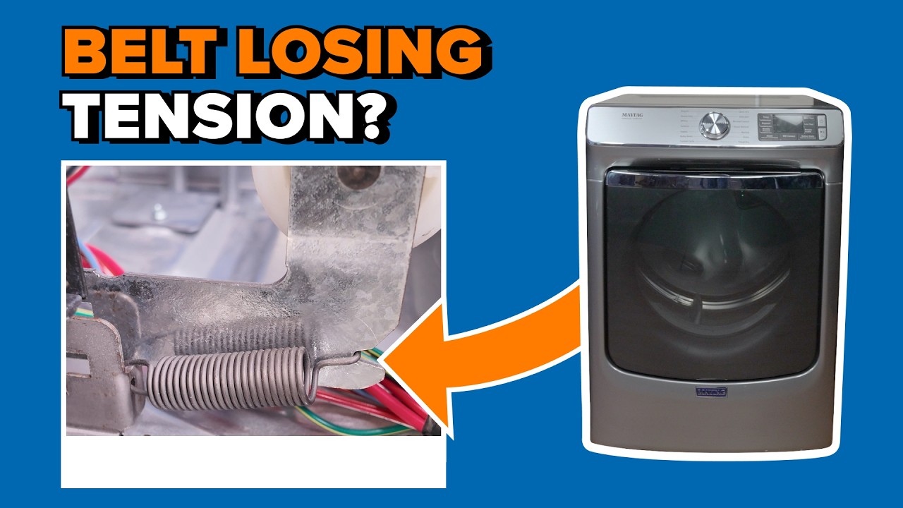 Как заменить пружину натяжного ролика ремня | Maytag | Whirlpool | Kenmore | WPW10446781