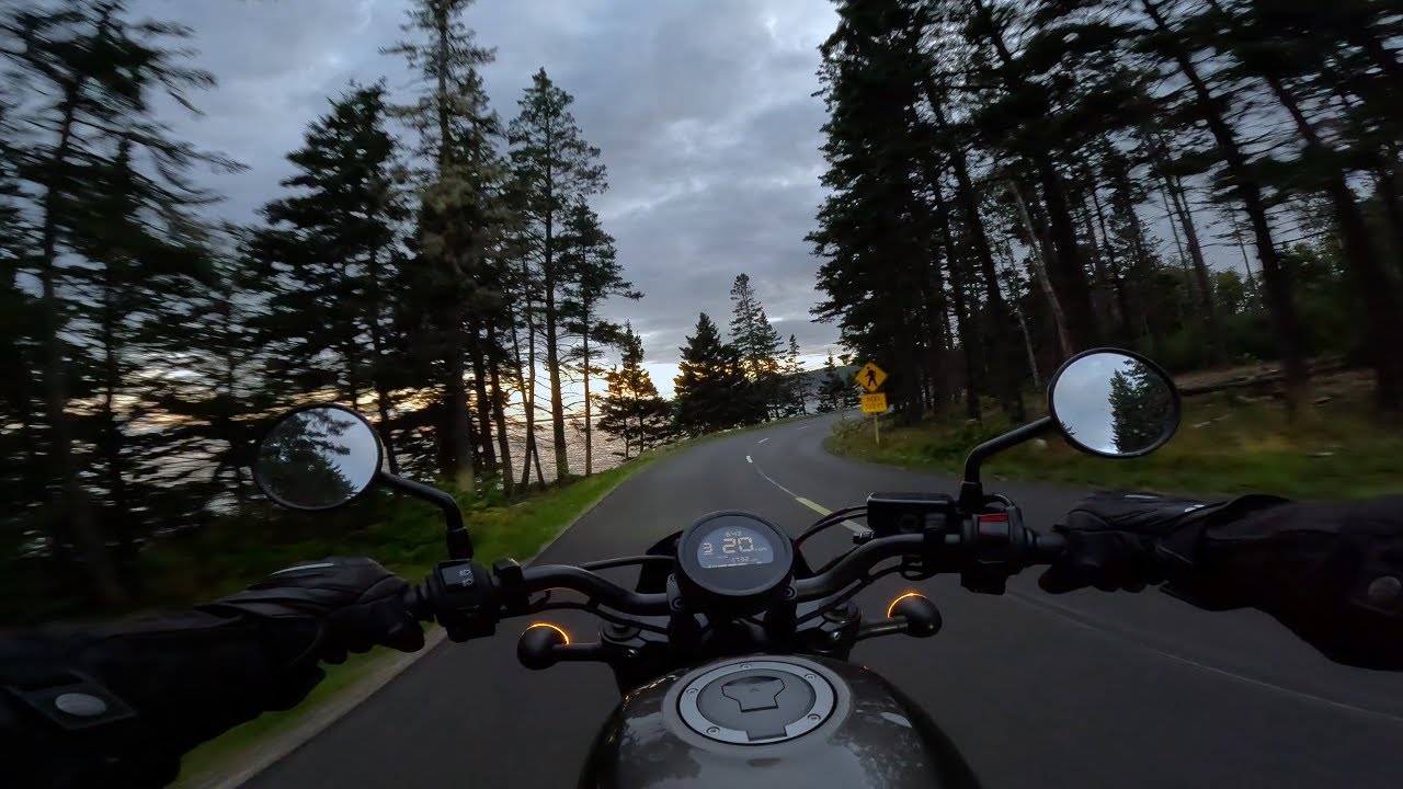 Acadia's Park Loop evening motorcycle ride POV (4k 60fps)
