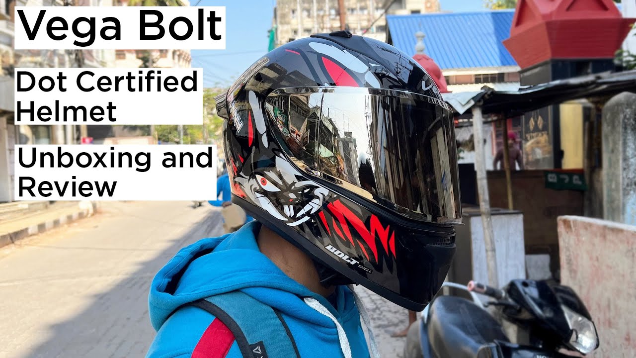 Vega Bolt Bunny Helmet Unboxing and Review | Best DOT helmet under Rs1800