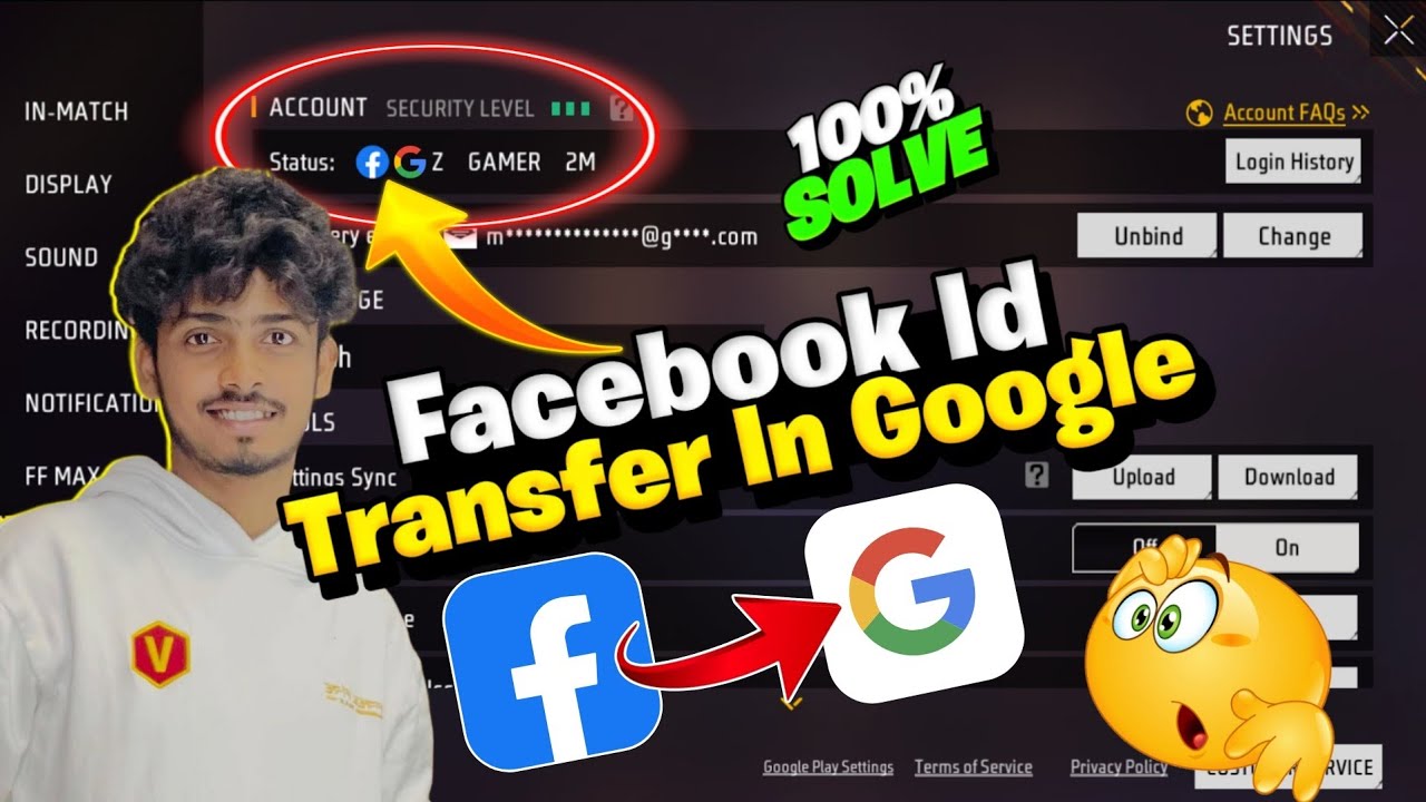 Free Fire Id Transfer Facebook To Google 😱 | Facebook login problem | Free Fire Setting