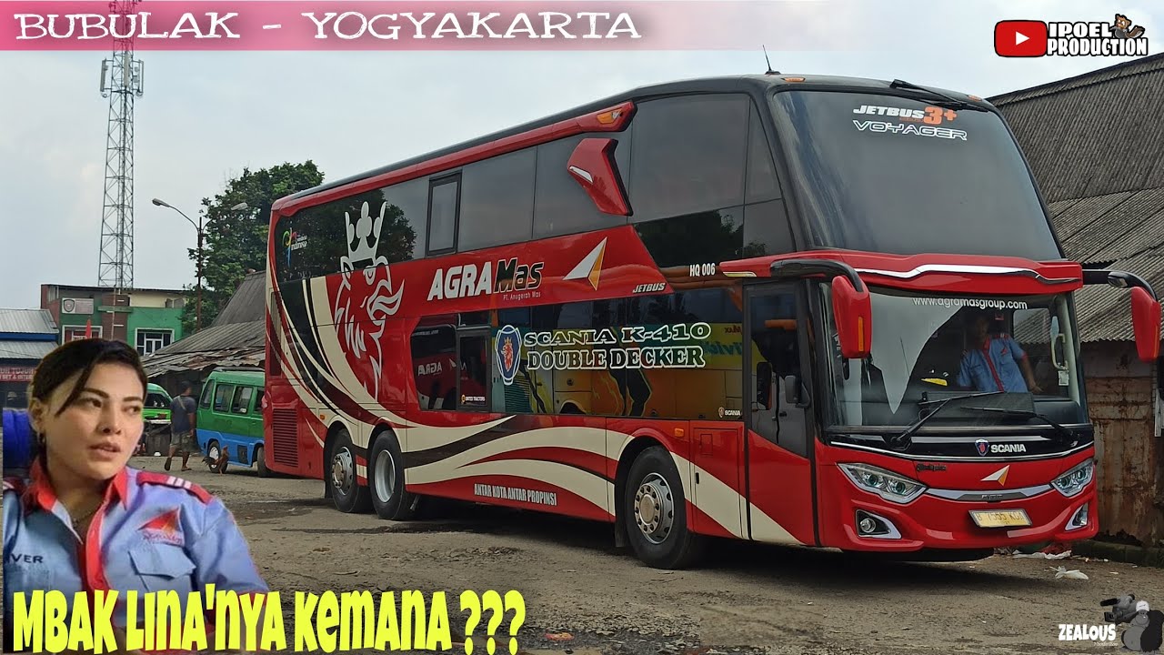 NAIK BUS DOUBLE DECKER DRIVER WANITA || Trip Naik Bus Terbaru Agra Mas Bogor - Yogyakarta