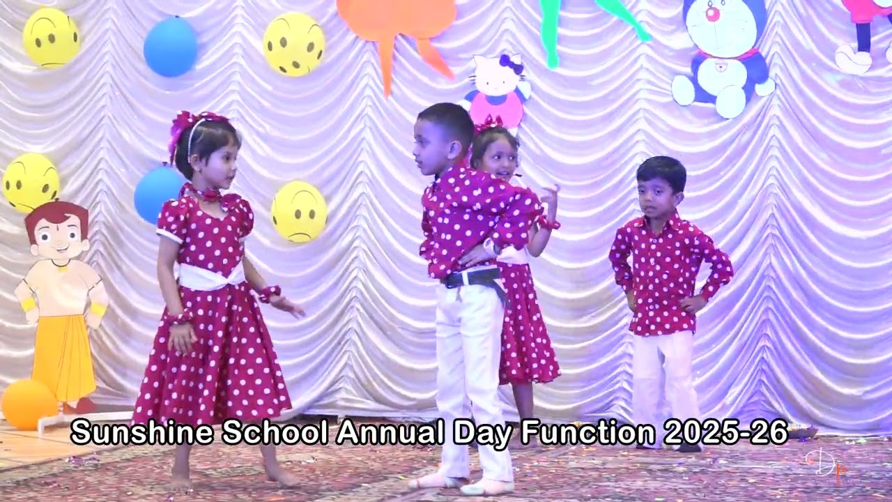Retro songs dance by Sr and Jr KG students @ Sunshine School Sankeshwar