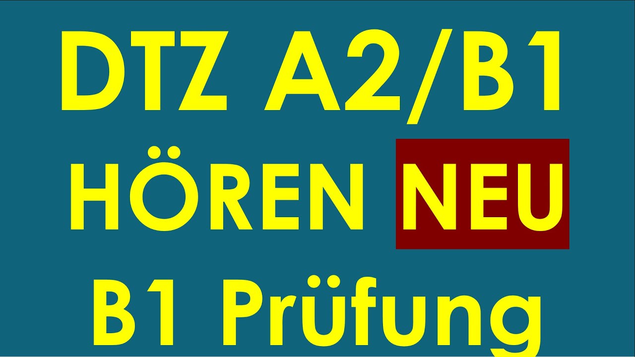 DTZ A2/B1 Hören, Prüfung B1 Neu 2025 #dtz #dtzb1 #dtzhören #dtzb1 #gastdtz #gastb1 #b1hören #hörenb1