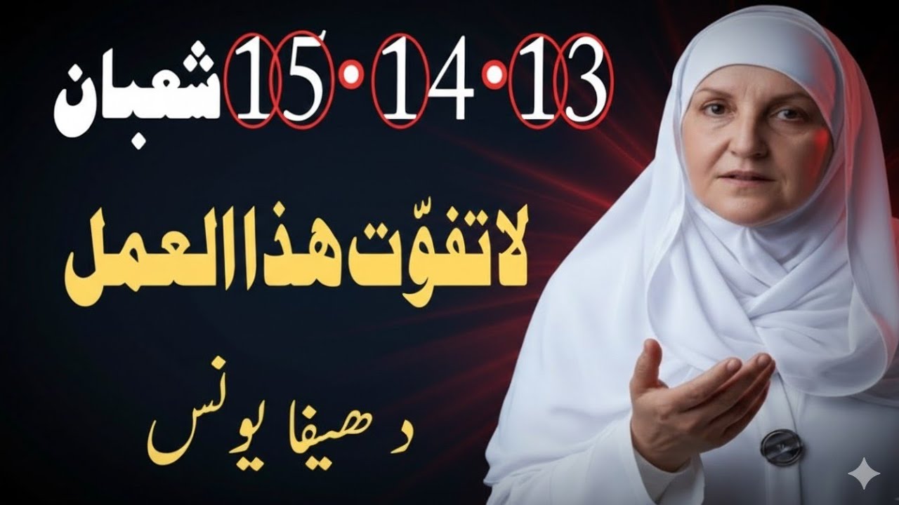 في 13 و14 و15 من شعبانعمل واحد قد يقضي عنك الدين ويفتح أبواب الرزق| الدكتورة هيفاء يونس