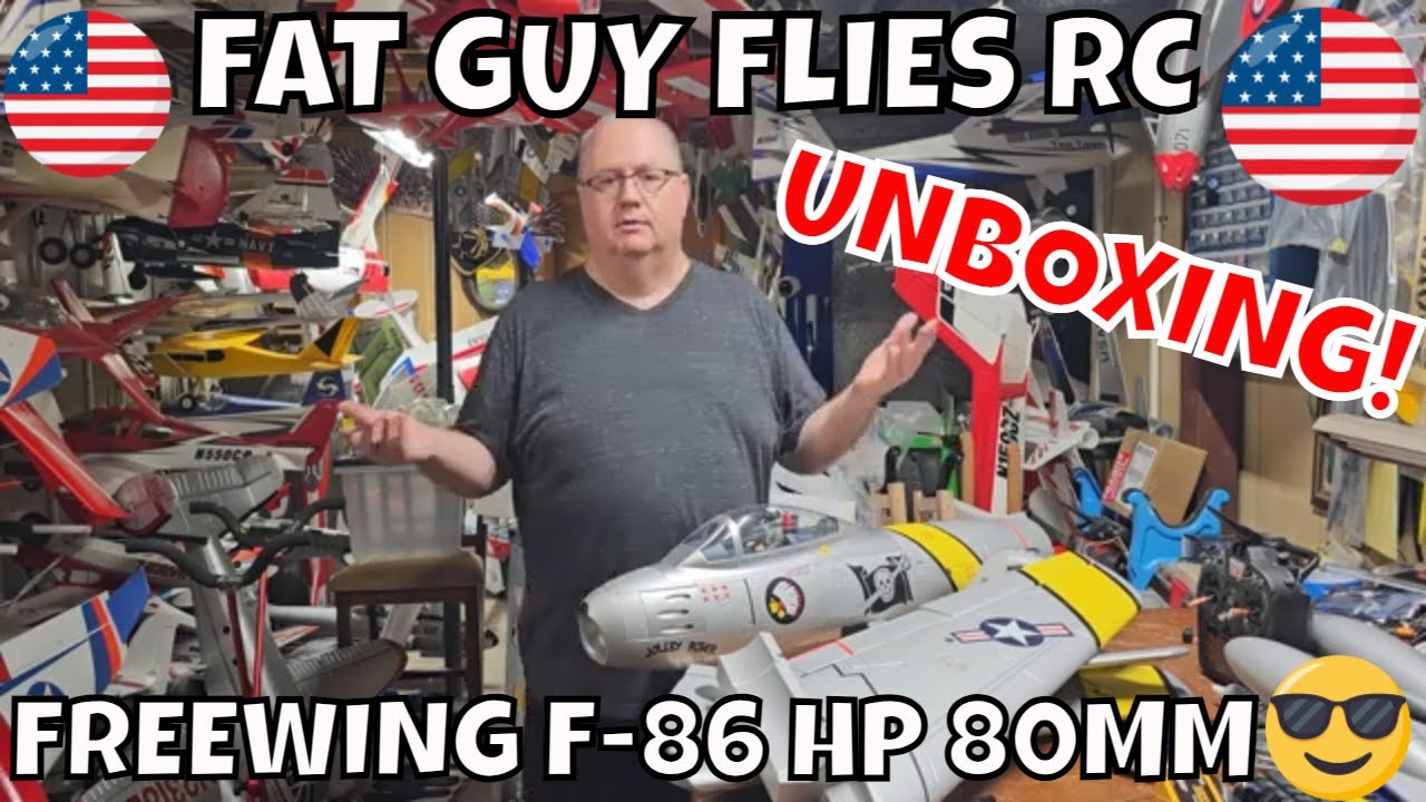 FREEWING F-86 H.P. 80MM UNBOXING! by Fat Guy Flies RC