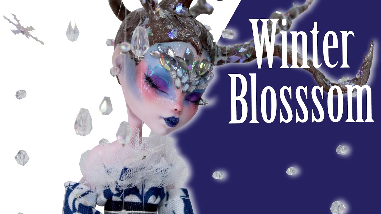 Doll Repaint: Winter Cherry Blossom | Monster High Custom