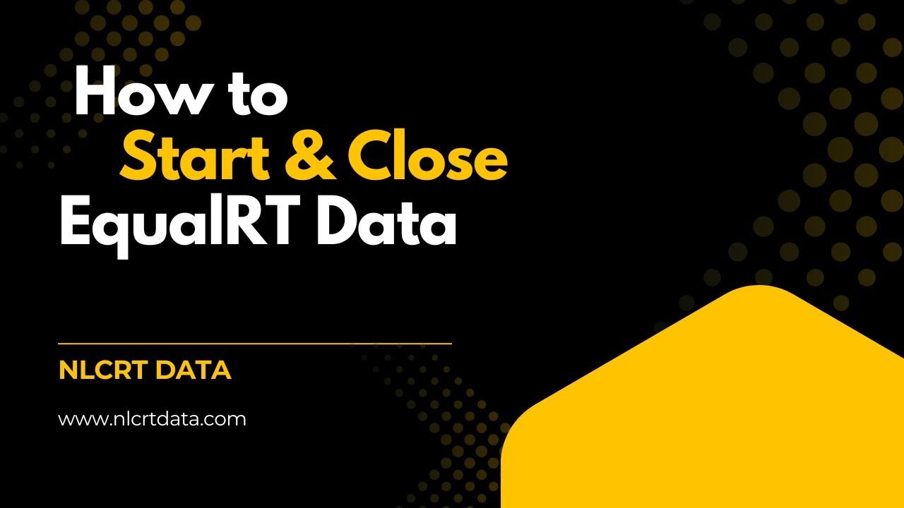 How to Start EqualRT Software and get live data in Amibroker