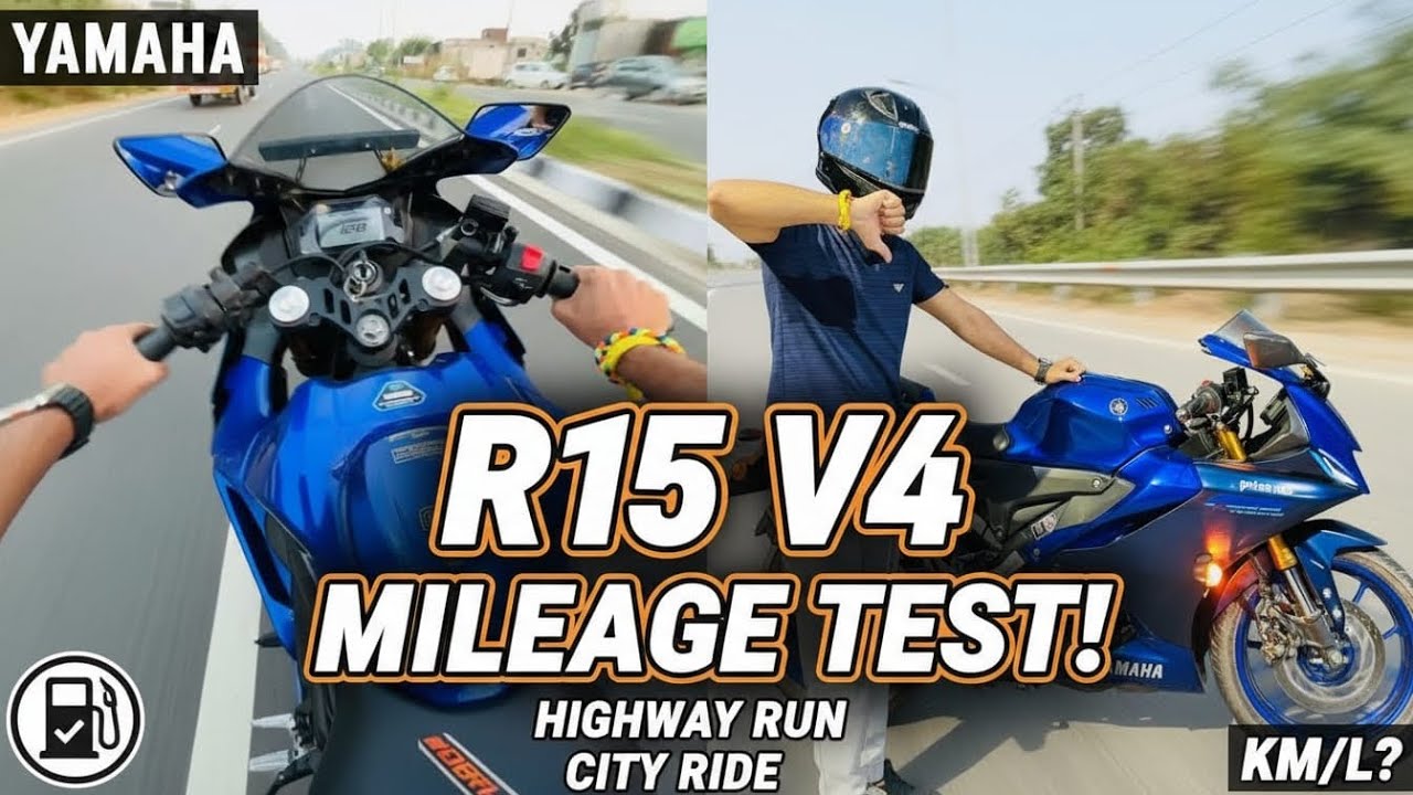 Yamaha R15 V4 Mileage Test ⛽️|| Good Or Bad✅❌ #explore #foryou #yamaha 