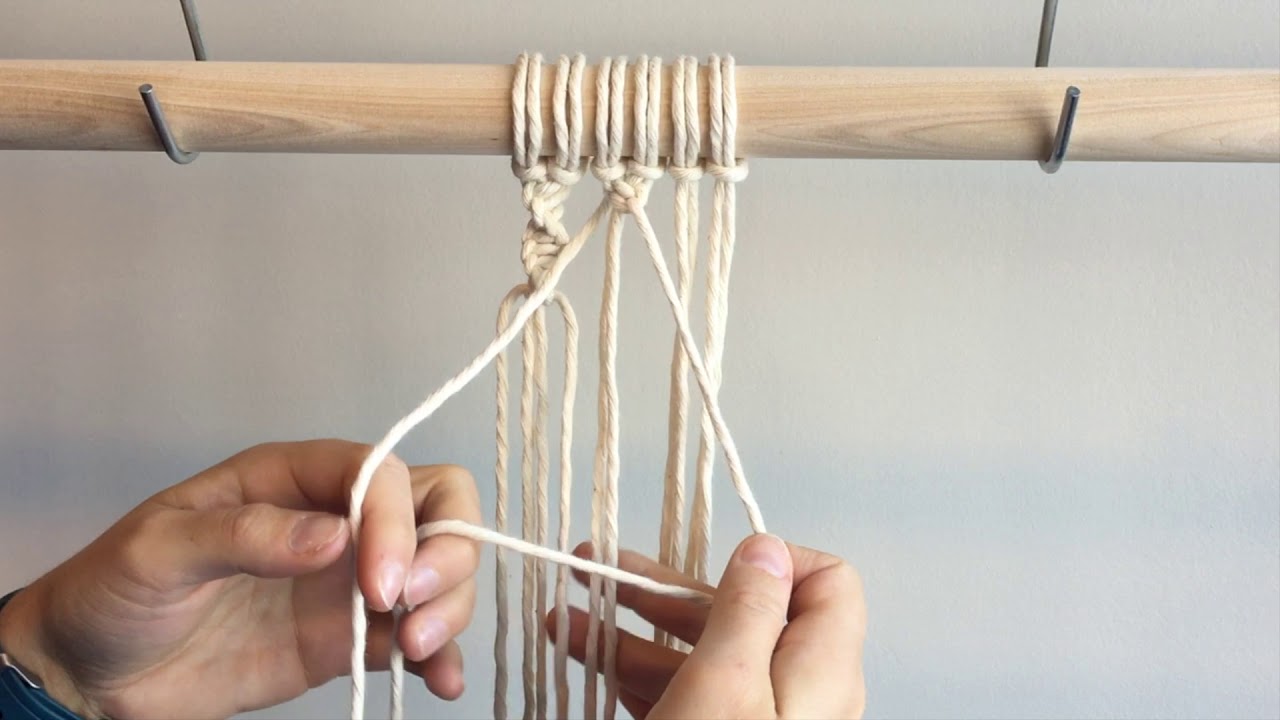 Macrame For Beginners - 28 Days of Knots! Day 6: How To Make A Half Square Spiral Knot