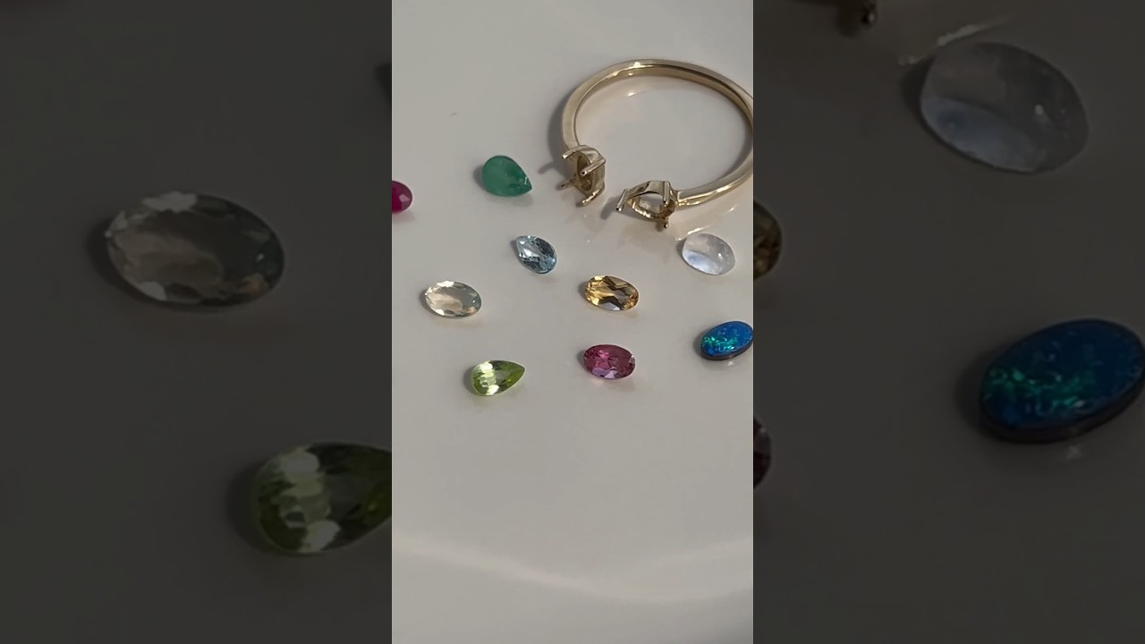 Dive into the Elegance of 14k Gold Birthstone Rings! #14kgold #birthstonering