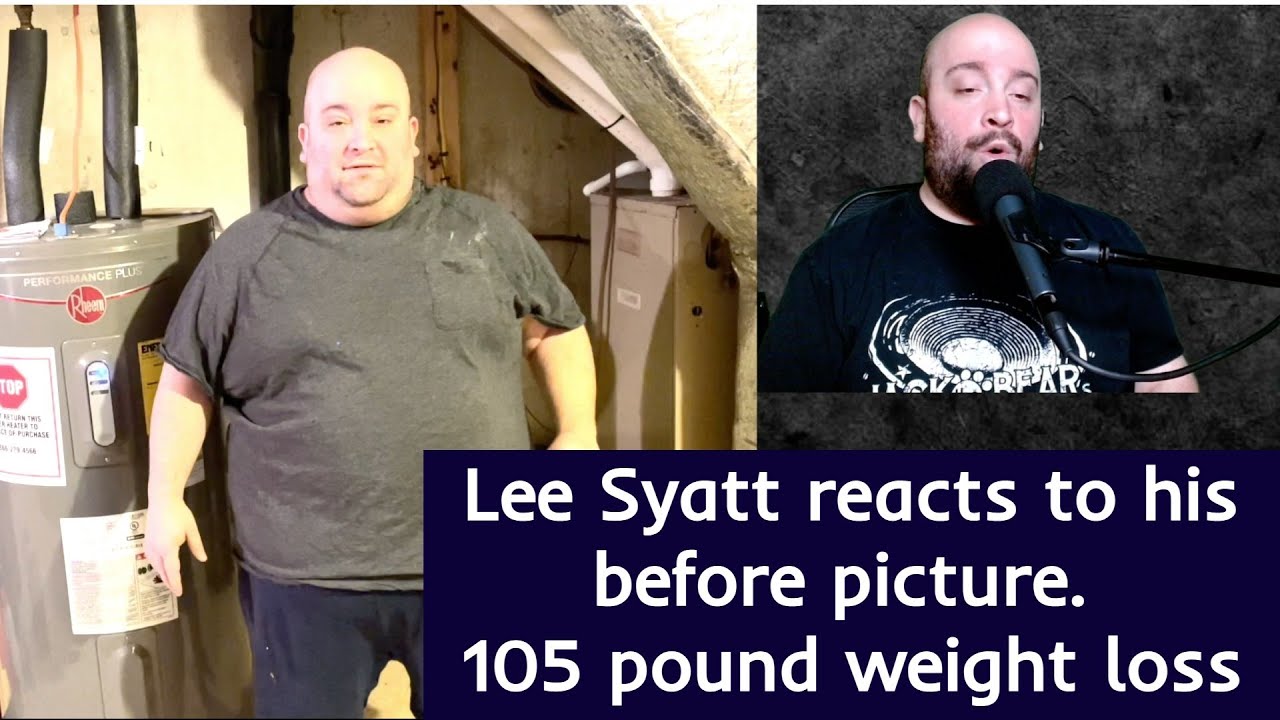 Lee Syatt reacts to his before picture | 105 pound weight loss