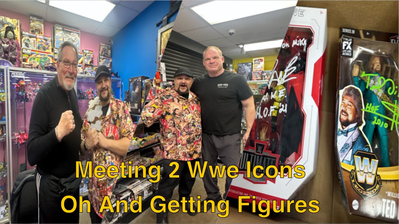 Meeting wrestling icons and picking figures ￼