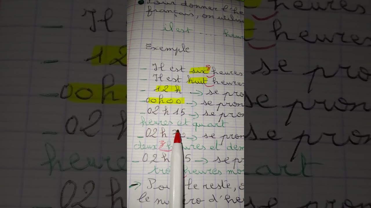 Communication: donner l'heure ( comment répondre à la question
