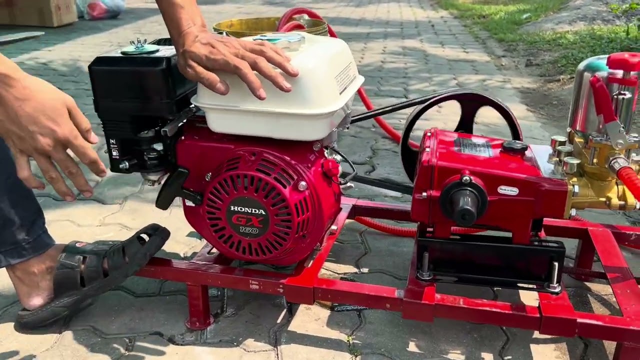 Japan Honda GX160 Gasoline Engine With china 40 bar Plunger Pump