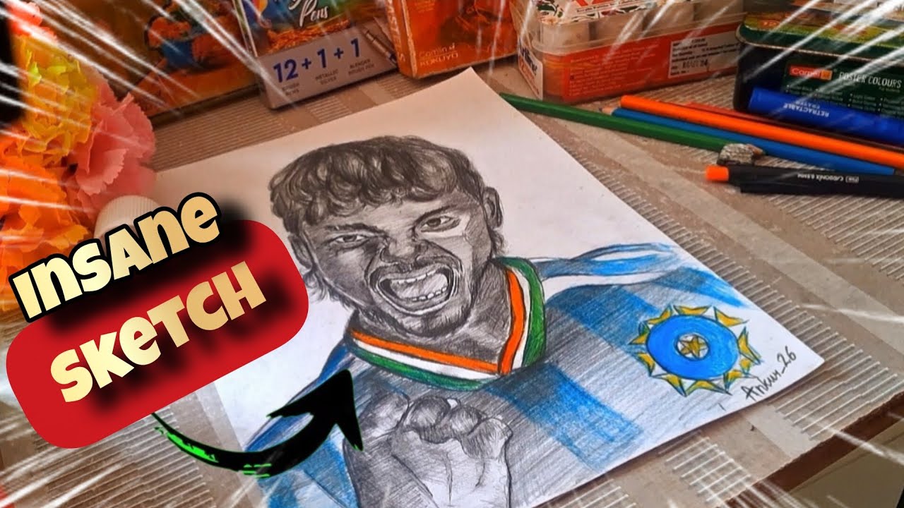Realistic Ishan Kishan Sketch under 5 Minutes ✏️🔥