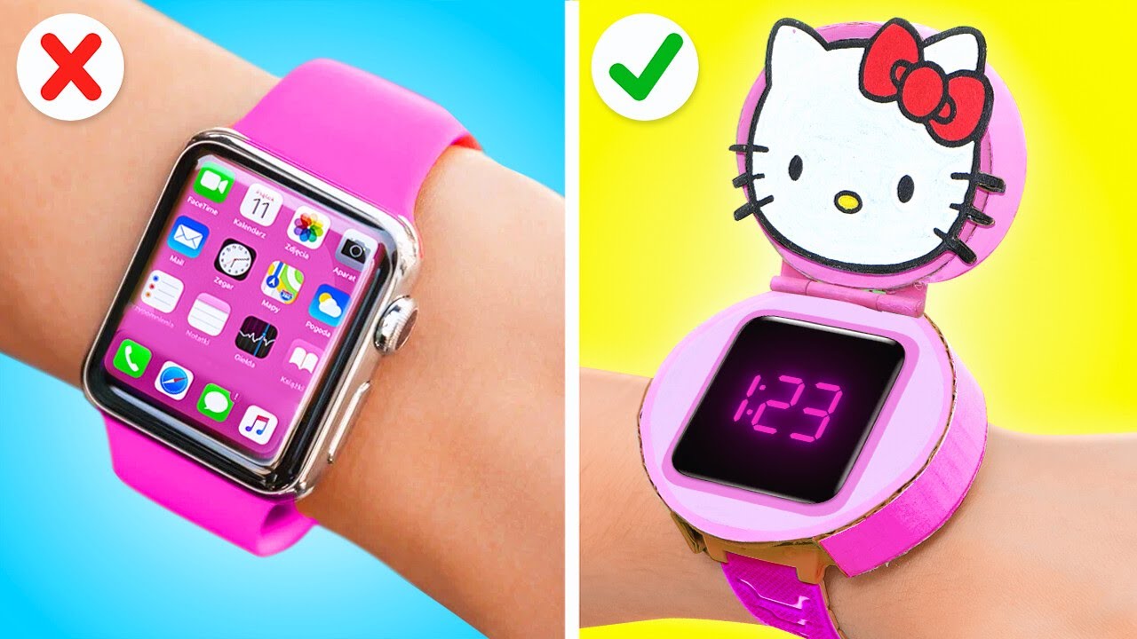 ANNEM BANA HELLO KITTY EŞYALAR YAPTI💖 Mukavva El İşleri ve Kolay Ebeveynlik Tüyoları 123 GO!