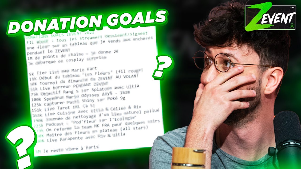 Je finalise mes donation goals du Zevent 2022 - PONCE REPLAY 05/09/2022