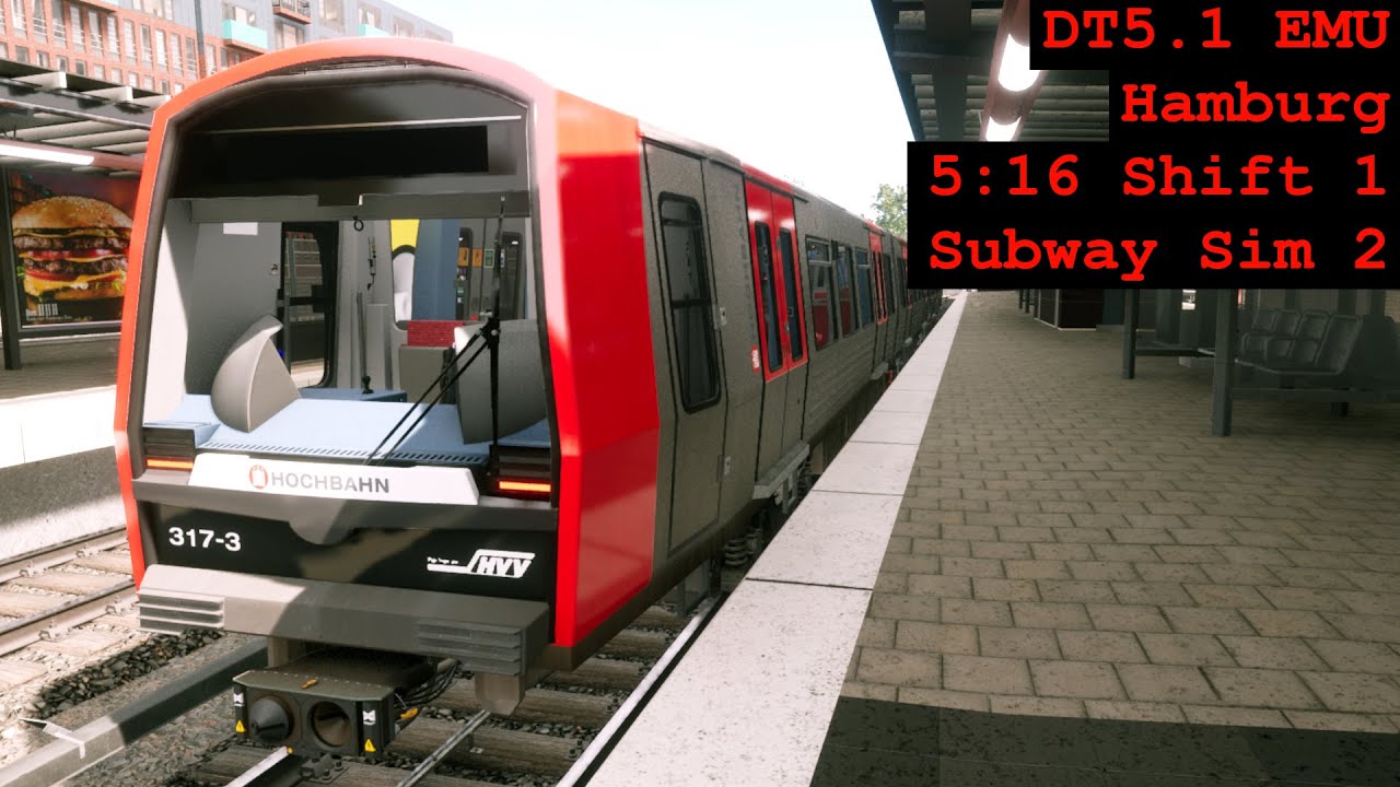 Shift 1 - DT5.1 EMU - Hamburg - 5:16 - SubwaySim 2
