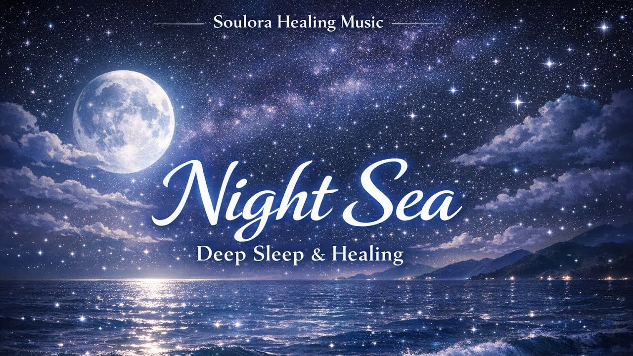 Night Sea 🌙 Deep Sleep Healing Music | Emotional Ocean Ambience for Relax & Night Drive