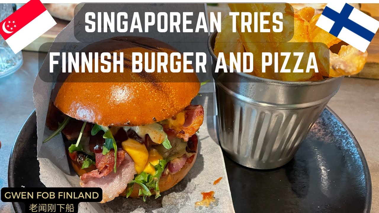 Singaporean tries Finnish burgers and pizza | Myyrmanni Deluxe Burger and Pizza