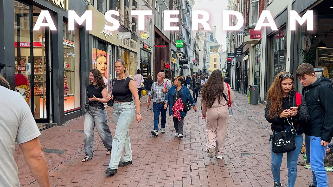 [4K] Amsterdam- Famous Streets Walking Tour | Streets You MUST Visit When in Amsterdam🇳🇱
