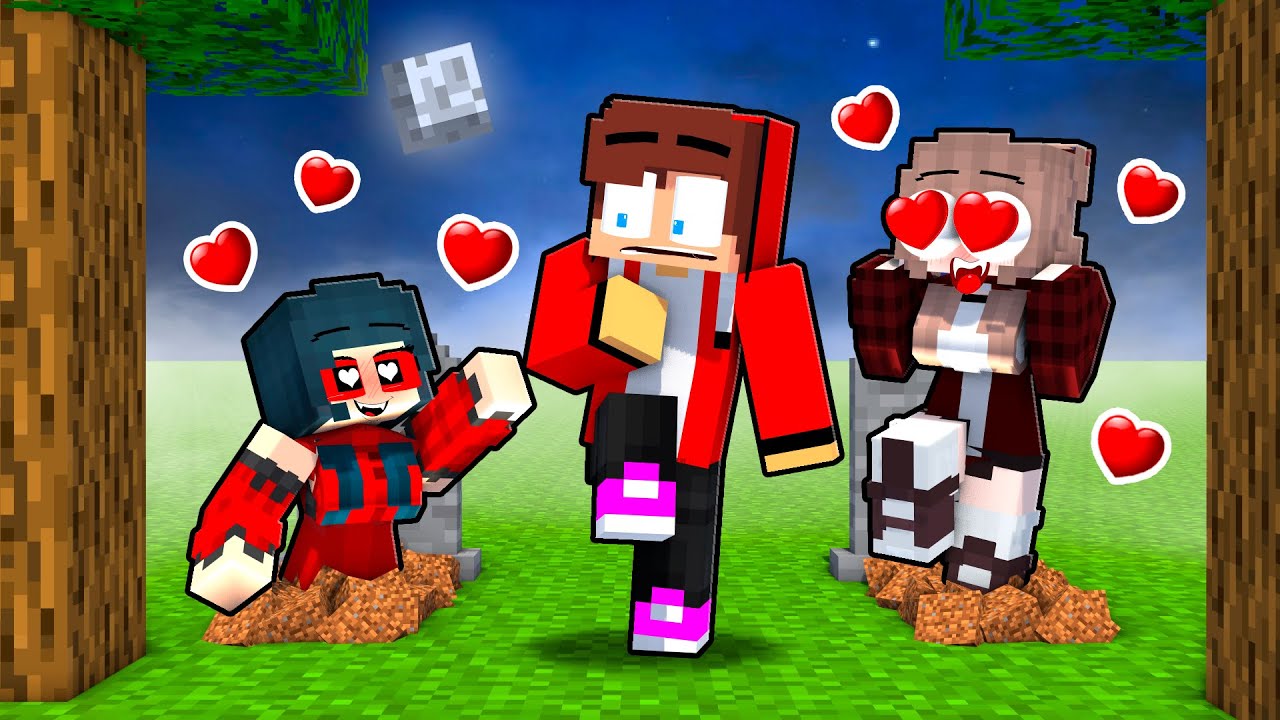 MAIZEN VAMPIRE GIRLS APOCALYPSE LOVE CURSE Challenge : JJ WEREWOLF vs JJ SISTER Minecraft Animation