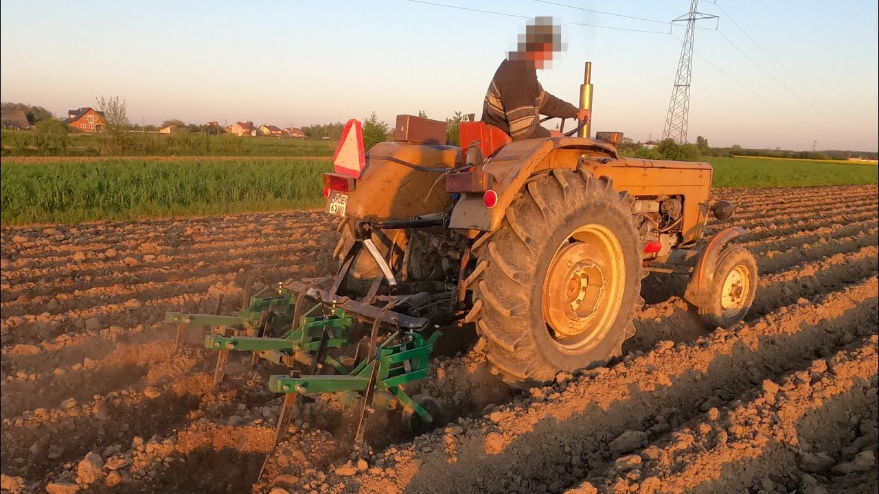 Zabiegi agrotechniczne na ziemniakach, C-360 z opsypnikiem + C-330 z opryskiwaczem