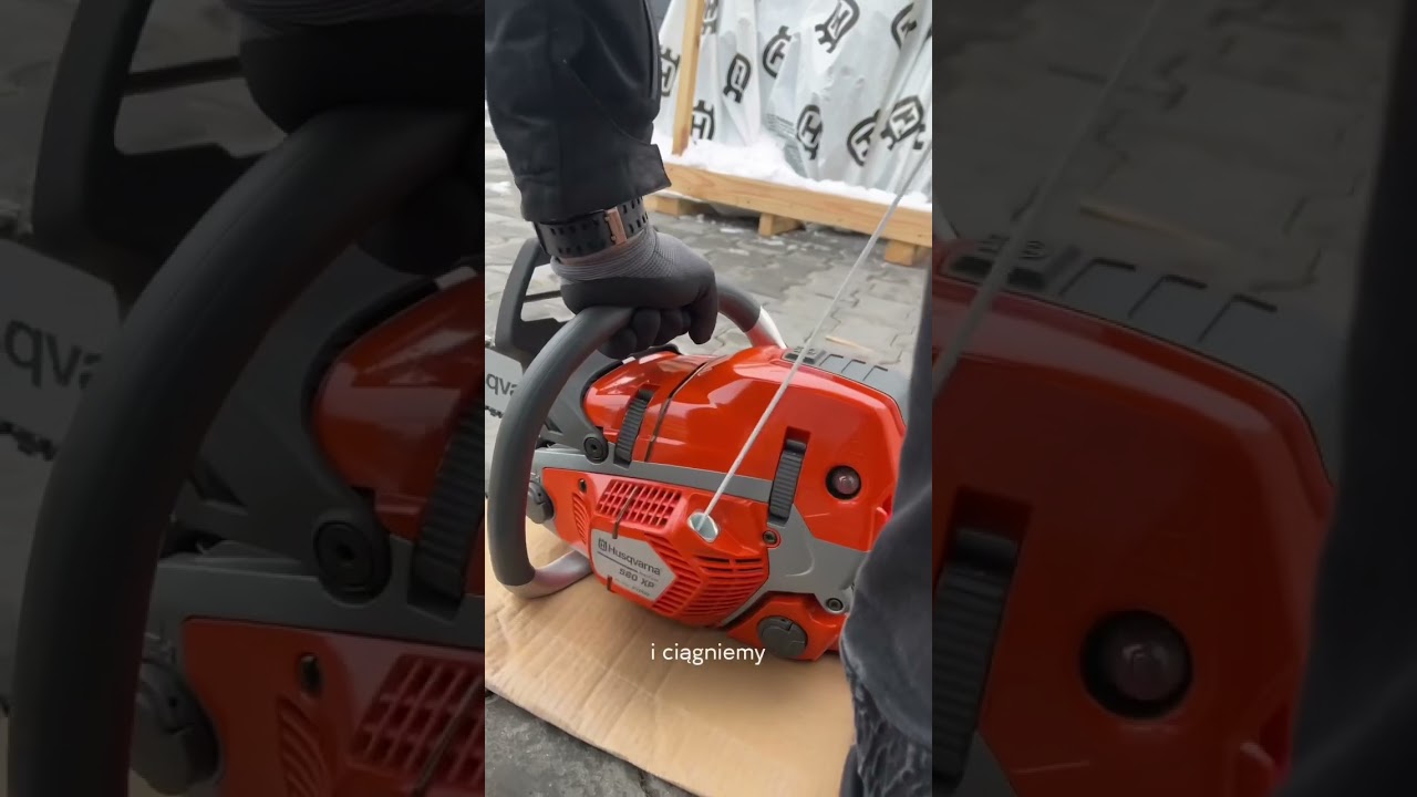 Jak odpalić pilarkę? 🤔 #shorts #pilarka #husqvarna #odpalanie #serwis #jakodpalić #mechanik