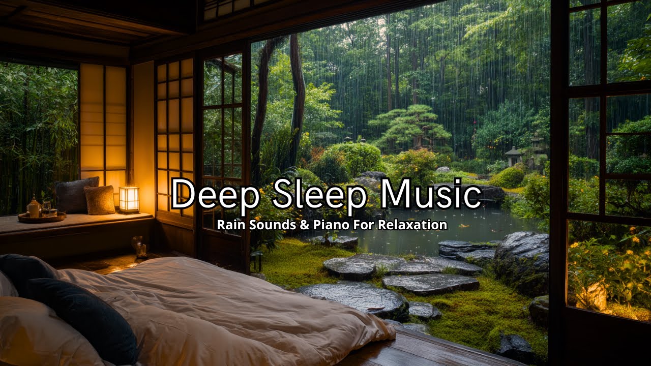 3 Hours Relaxing Piano Music & Rain Sounds for Deep Sleep - Healing Music, Stress Relief, Peaceful