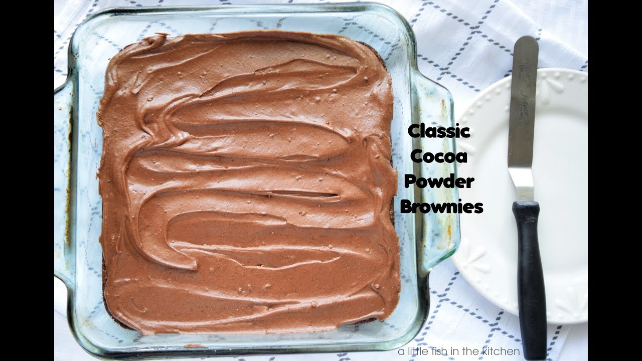 Classic Cocoa Powder Brownies with Chocolate Frosting