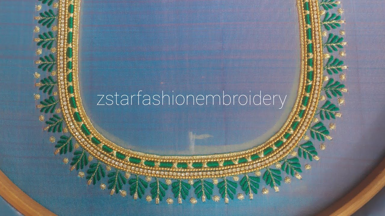Machine embroidery blouse designs | #trendingdesigns #youtubevideo #zstarfashionembroidery #art 