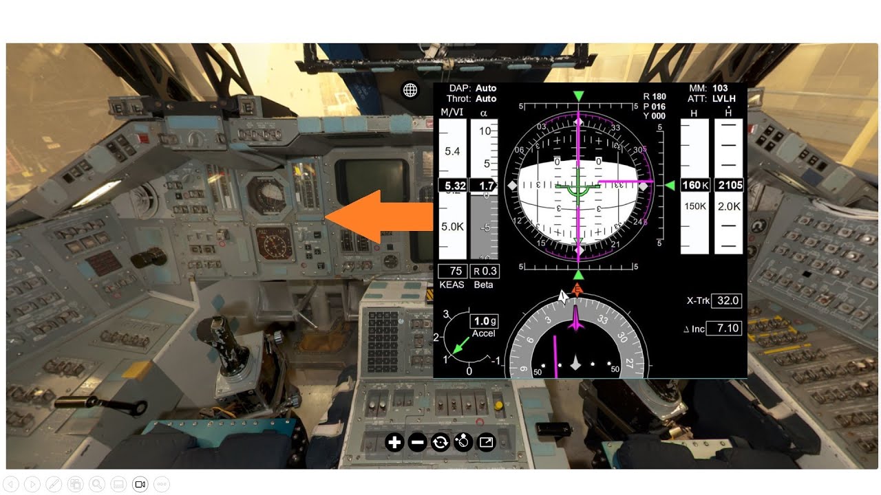 NASA Space Shuttle Primary Flight Display