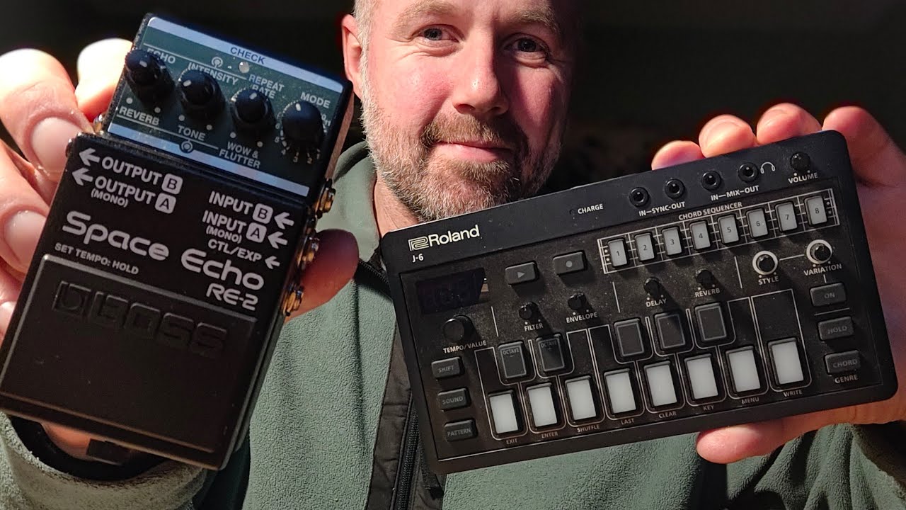 Dub Techno Chords with the Boss RE-2 Space Echo | Roland J-6 Synth Demo