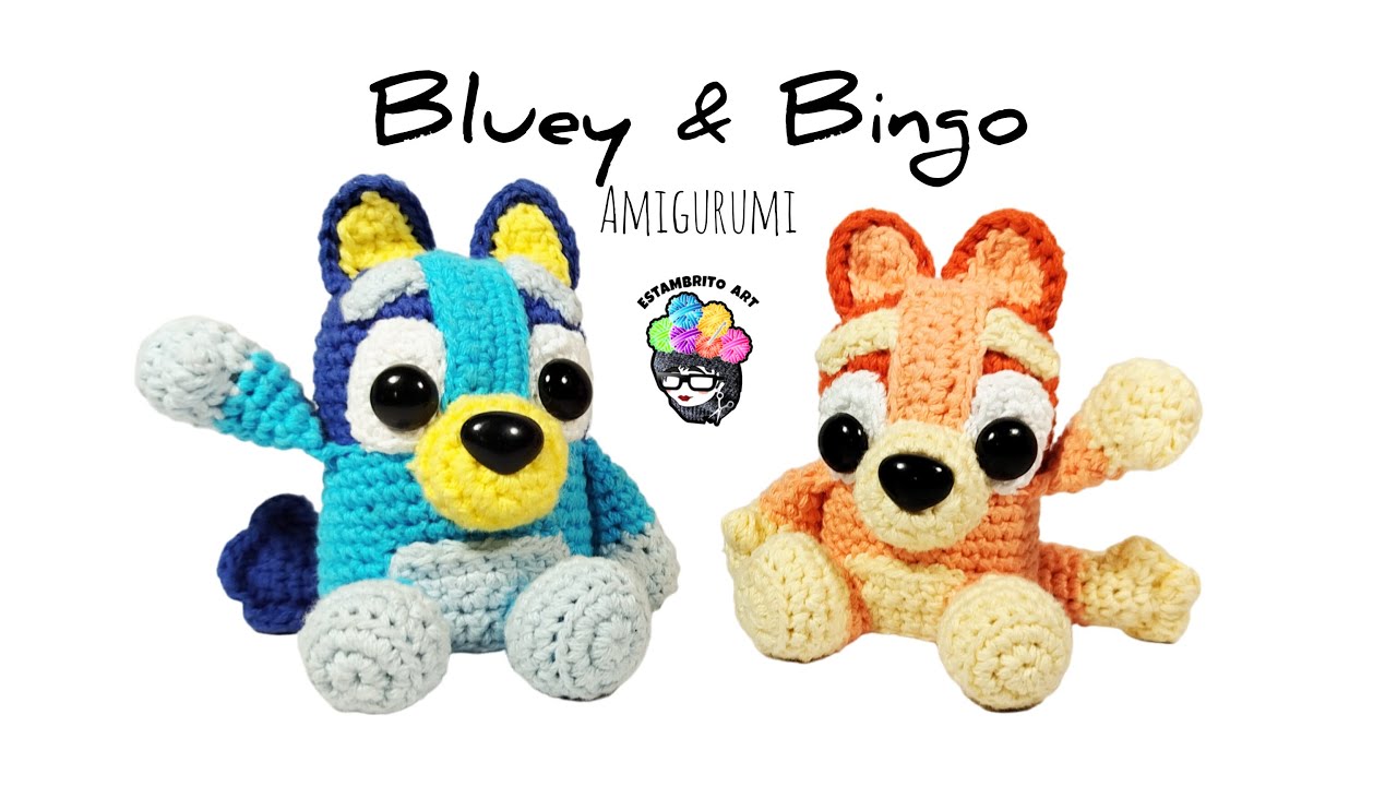 🐾🧡 BLUEY & BINGO mini Tutorial Amigurumi FACIL / estambrito ART