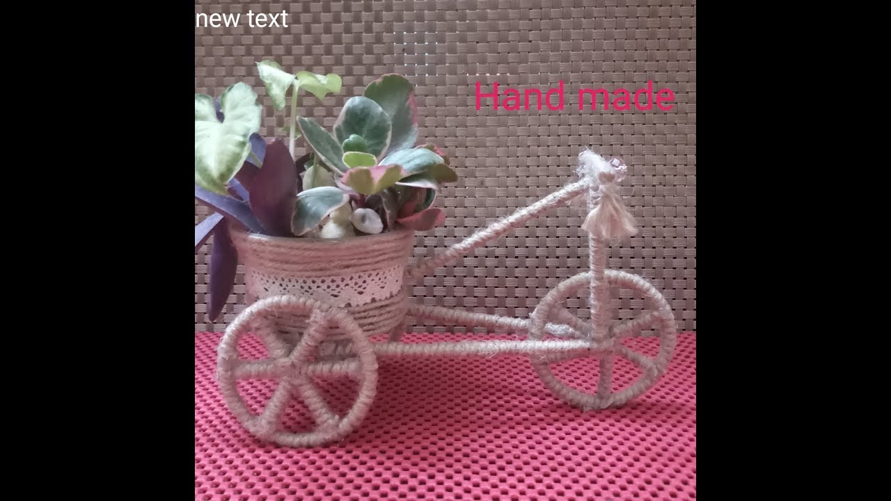 Diy Bicycle flowers pot  | Hand made cycle planter how to make cheap pot planter | diy small planter