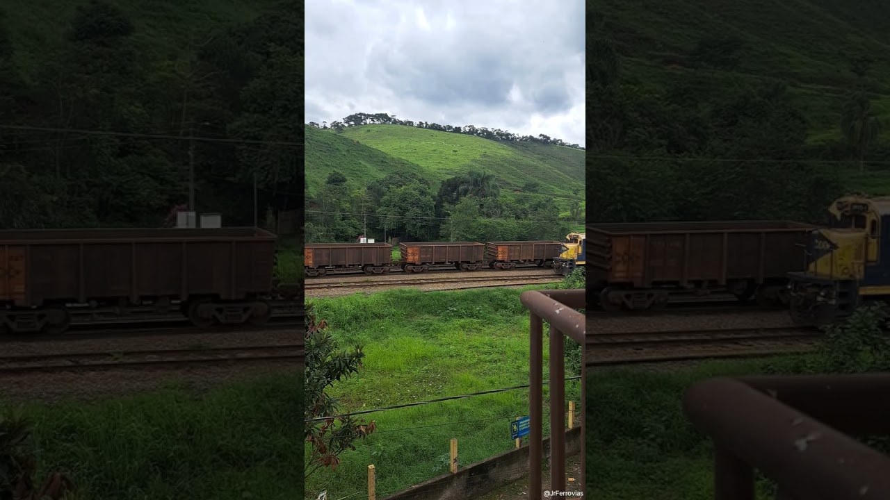 MRS - Trem de minério vazio com 136 vagões modelo GDT.