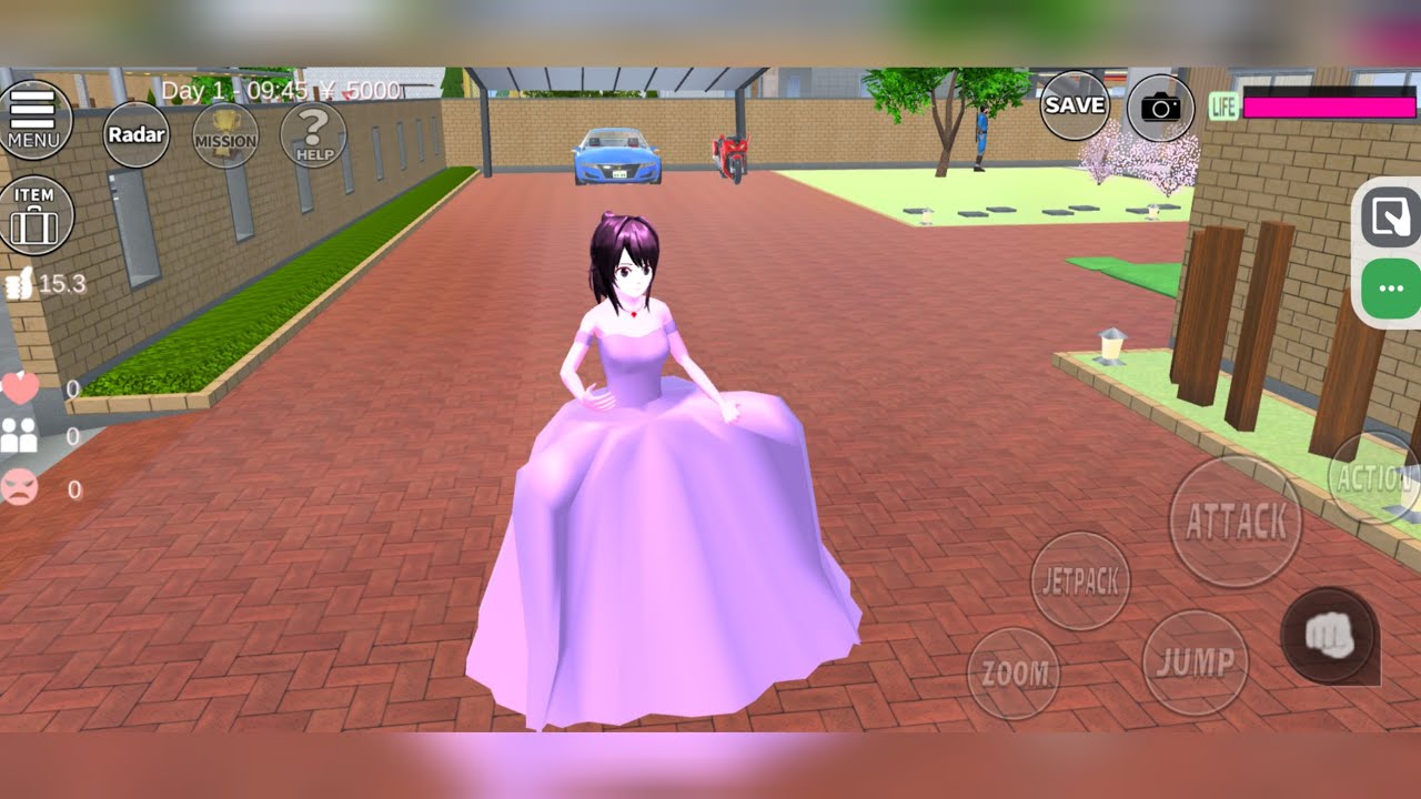 How to make Beautiful attractive pink Gown 👗🤩 in Sakura Simulator ❤️🥳