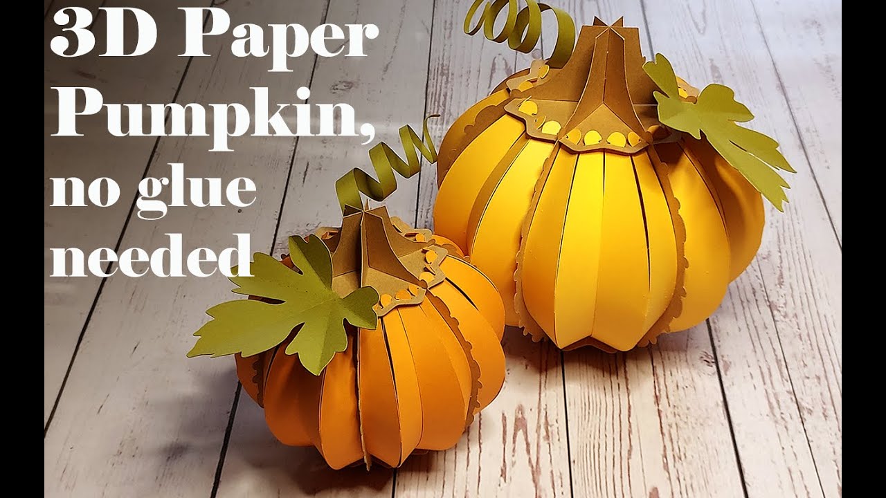 3D Paper Pumpkin Tutorial