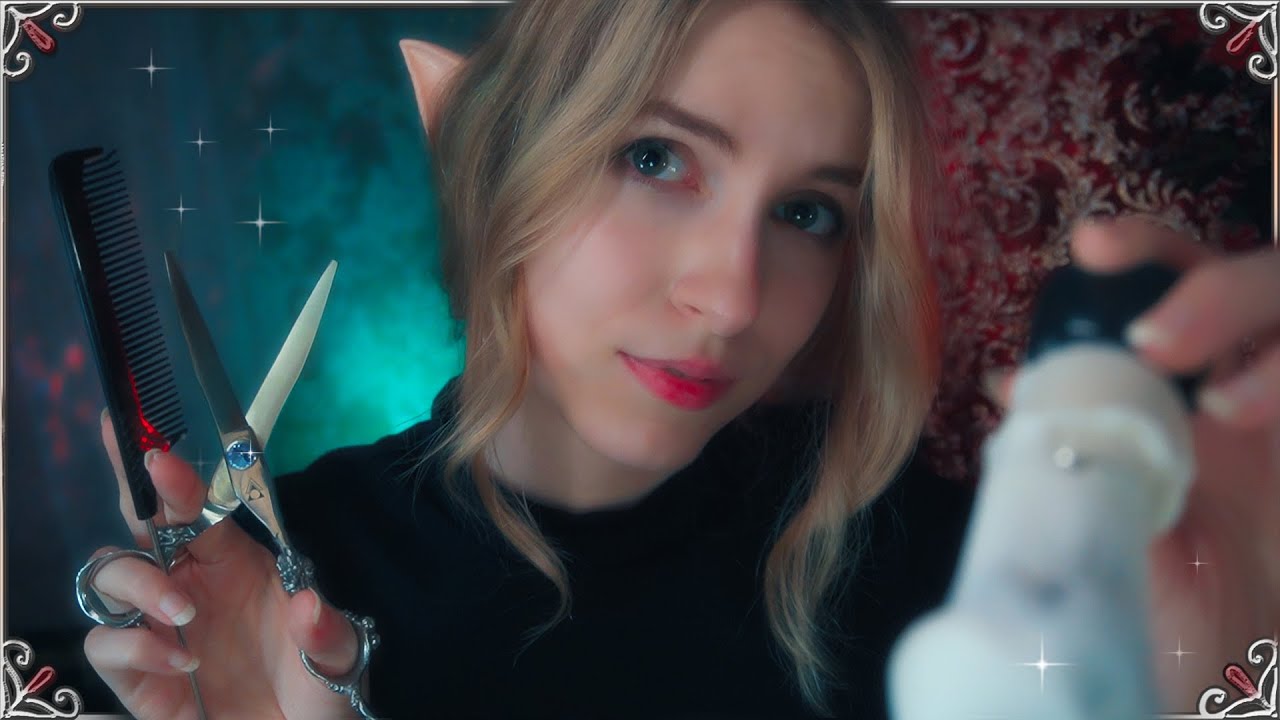 ASMR BARBERÍA ✂ Elfa Oscura te prepara para una misión ✧ Haircut Fantasy RP ✧