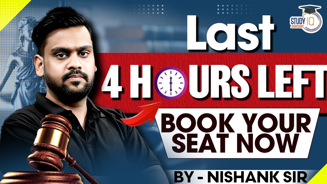 LAST 4 HOURS! Judiciary Course Admission Closing ⚖️ Book Your Seat NOW!