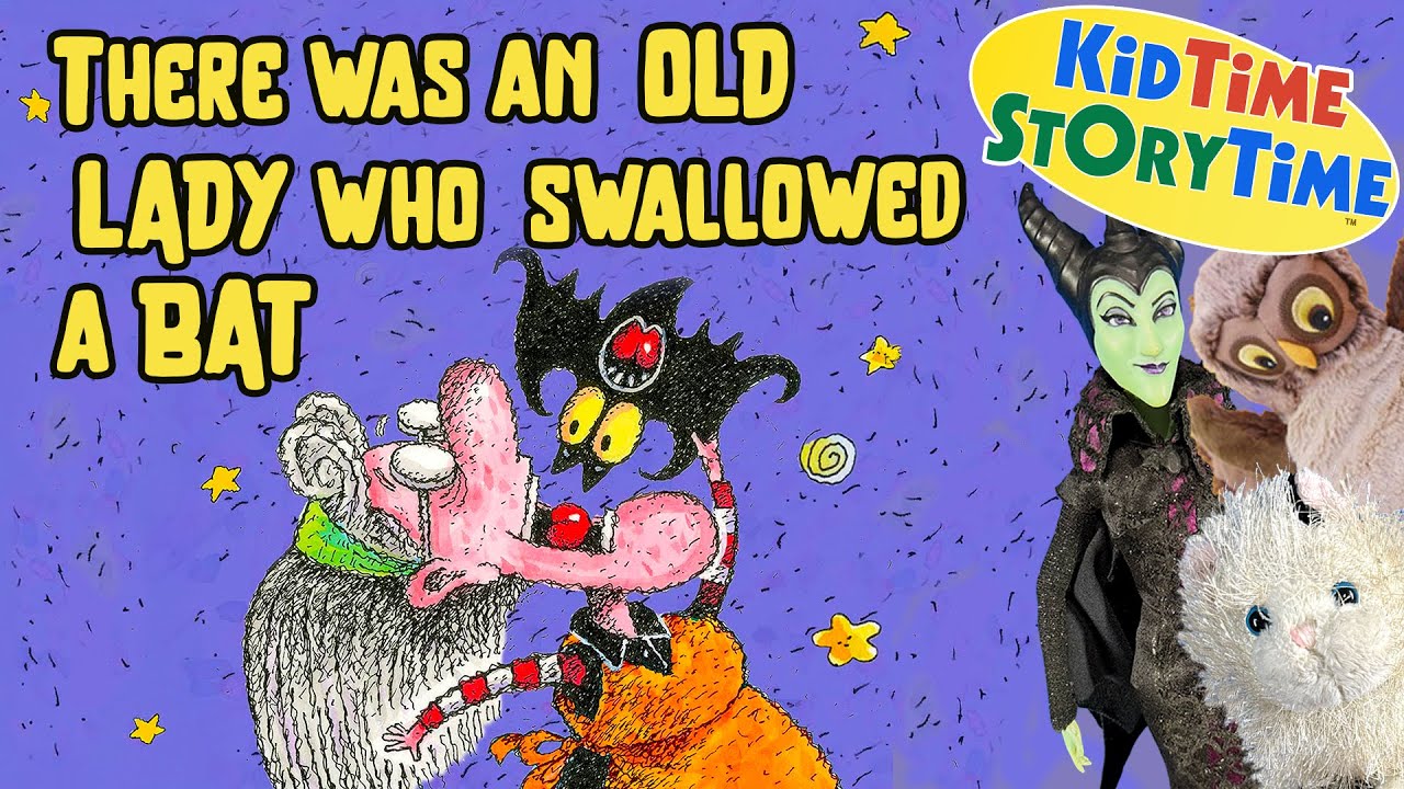 There Was an Old Lady Who Swallowed a Bat - Halloween read aloud for kids